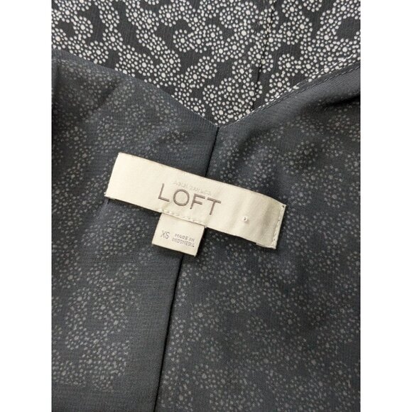 LOFT Cold Shoulder Disty Top Women Size XS Floral Office Corporate Flowy Capsule - Picture 8 of 9